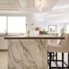 Dekton Liquid Sky isla de cocina parte lateral porcelánico