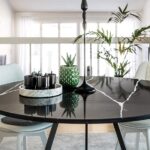 Tope mesa de cuarzo pulida Silestone Eternal Marquina