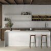 Isla cocina y salpicaderos toda cubierta con Silestone Ethereal Dusk