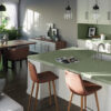 Isla y encimera de cuarzo Silestone Posidonia Green