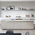 cocina con encimera de mármol Carrara